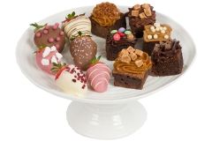 6 Luxury Strawberries and Assorted Brownie Collection 1
