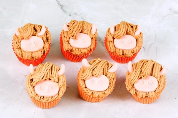Highland Cow Cupcakes