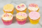 Personalised Pink and Yellow Boutique Birthday Cupcakes