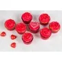 Personalised Vanilla Red Rose Cupcakes Delivered