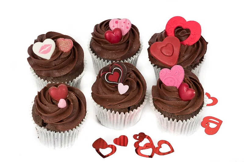 Sweetheart Chocolate Cupcakes