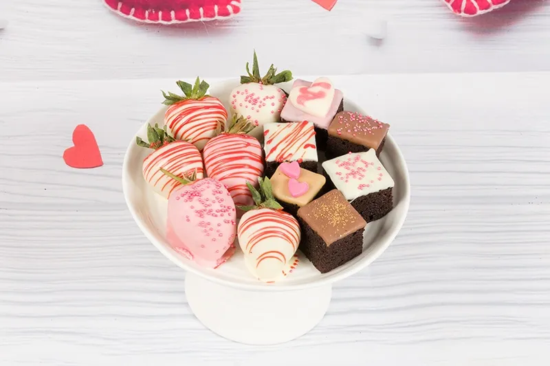 Romance Strawberries and Belgian Brownie Collection