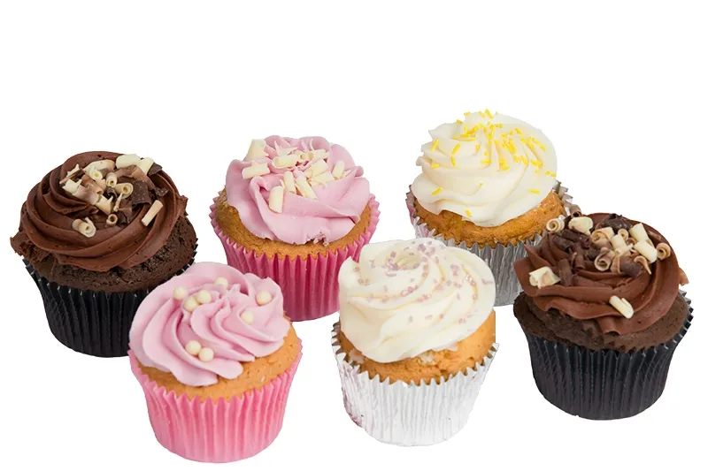 Chocolate, Vanilla and Strawberry Selection Cupcakes