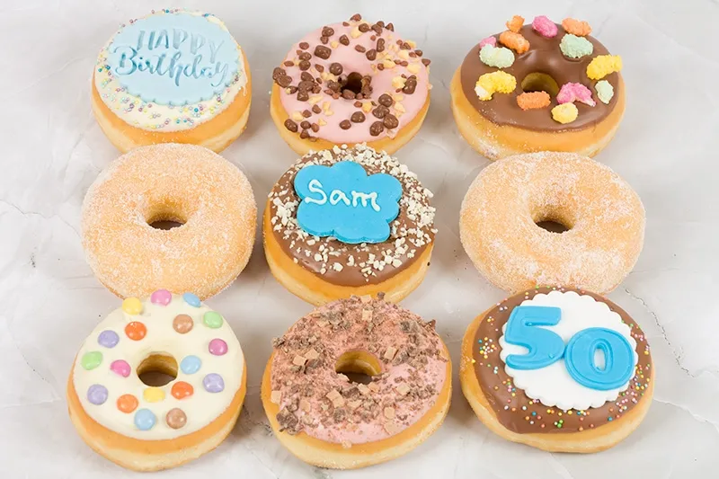 Happy Birthday Doughnuts Box