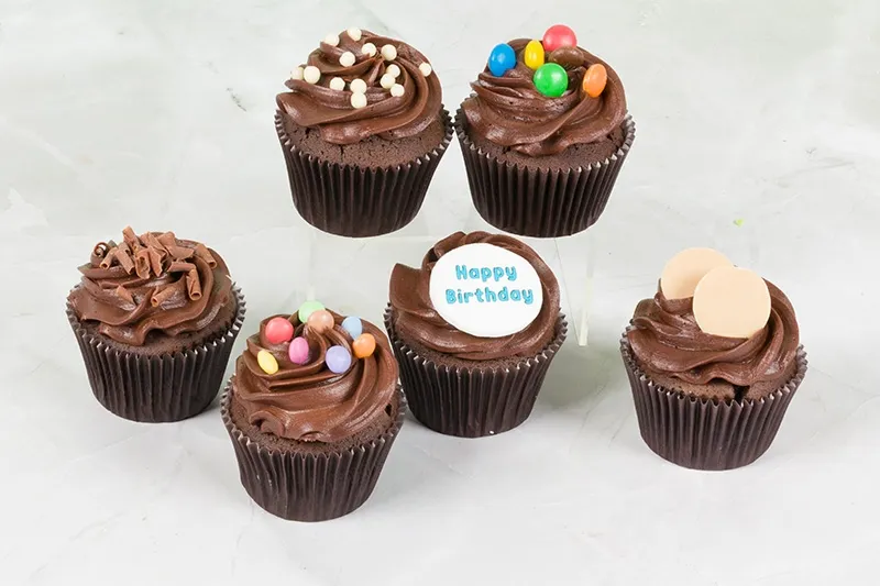 Chocolate Party Collection Birthday Cupcakes