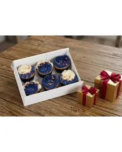 Personalised Navy and Copper Boutique Cupcakes