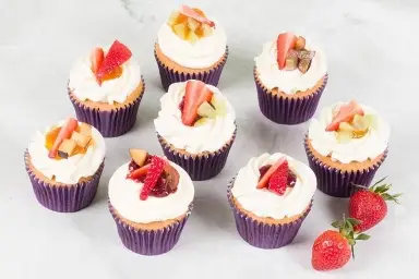 Fresh Fruit Cupcakes